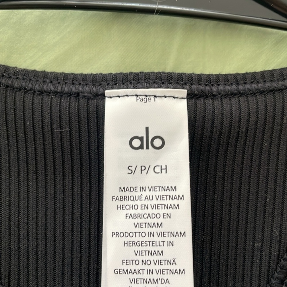 Black Alosoft Ribbed Revelation Tank size Small - Picture 6 of 7
